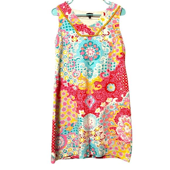 Women's Medium Talbots Mini Dress with Embroidered Trim - Picture 1 of 9